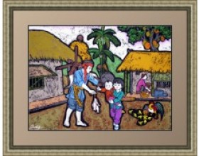Vietnam Ancient Watercolor Picture